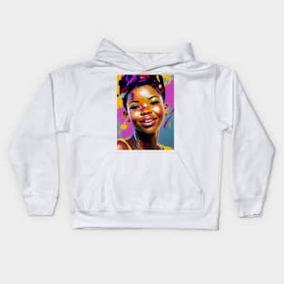 Modern woman in pop-art style Kids Hoodie